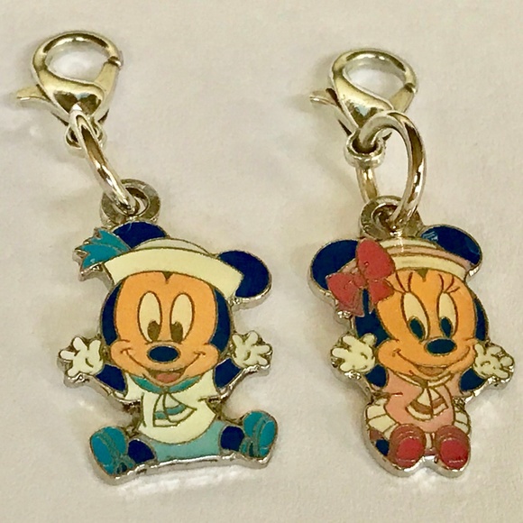 Disney Babies Nautical Mickey Minnie Mouse Charm DCL Cruise Nautical Zipper Pull - Picture 5 of 8